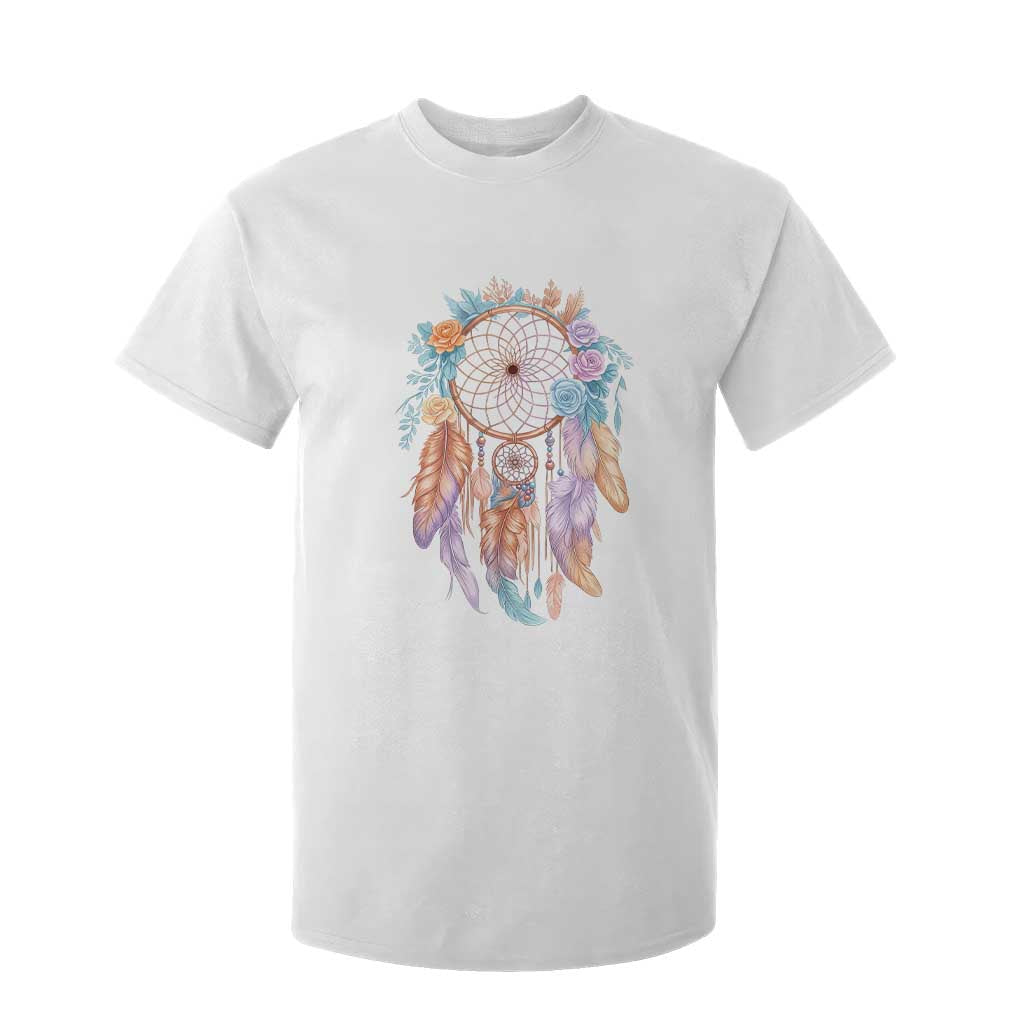 Dream Catcher Colorful Boho Floral Feather Graphic T Shirt For Kid TS12 White Print Your Wear