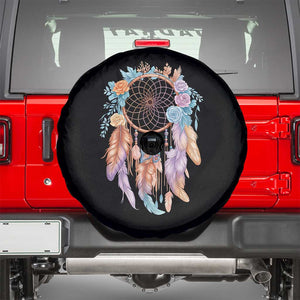 Dream Catcher Colorful Boho Floral Feather Graphic Spare Tire Cover TS12 Black Print Your Wear