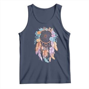 Dream Catcher Colorful Boho Floral Feather Graphic Tank Top TS12 Navy Print Your Wear