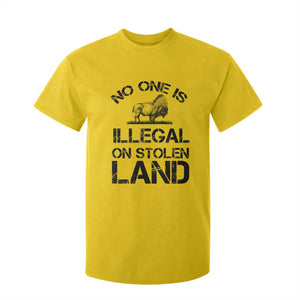 Native American Buffalo Graphic T Shirt For Kid No One Is Illegal On Stolen Land TS12 Daisy Print Your Wear