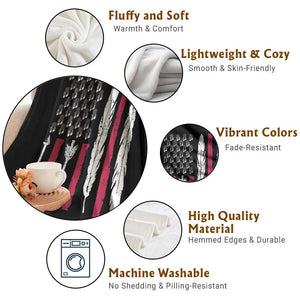 Vintage Native American Flag Throw Blanket Dreamcatcher And Feather Graphic TS12 Print Your Wear