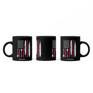 Vintage Native American Flag Coffee Mug Dreamcatcher And Feather Graphic TS12 Print Your Wear