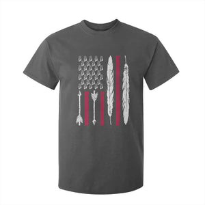 Vintage Native American Flag T Shirt For Kid Dreamcatcher And Feather Graphic TS12 Dark Heather Print Your Wear