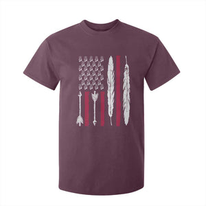 Vintage Native American Flag T Shirt For Kid Dreamcatcher And Feather Graphic TS12 Maroon Print Your Wear