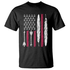 Vintage Native American Flag T Shirt Dreamcatcher And Feather Graphic TS12 Black Print Your Wear