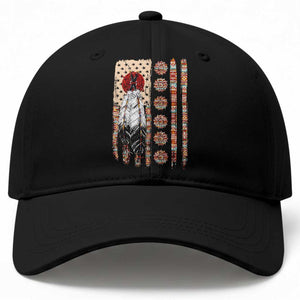 Proud Native American Flag Baseball Cap Tribal Sunflower Indigenous Peoples Day Gift TS12 Print Your Wear