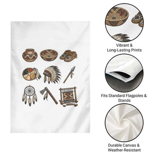 Indigenous Cultural Artifacts Garden Flag Native American Heritage Graphic TS12 Print Your Wear