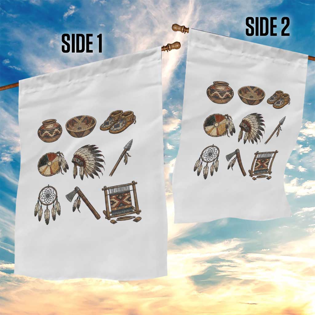 Indigenous Cultural Artifacts Garden Flag Native American Heritage Graphic TS12 Print Your Wear