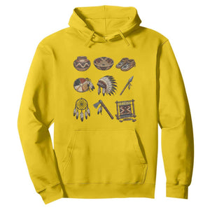 Indigenous Cultural Artifacts Hoodie Native American Heritage Graphic TS12 Daisy Print Your Wear