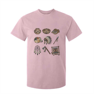Indigenous Cultural Artifacts T Shirt For Kid Native American Heritage Graphic TS12 Light Pink Print Your Wear