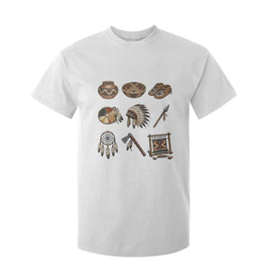Indigenous Cultural Artifacts T Shirt For Kid Native American Heritage Graphic TS12 White Print Your Wear