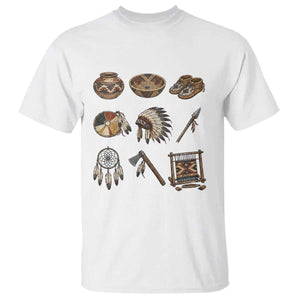 Indigenous Cultural Artifacts T Shirt Native American Heritage Graphic TS12 White Print Your Wear