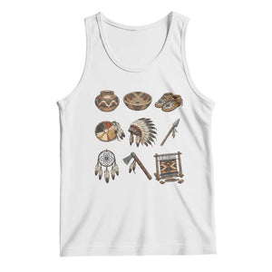 Indigenous Cultural Artifacts Tank Top Native American Heritage Graphic TS12 White Print Your Wear