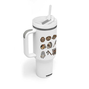 Indigenous Cultural Artifacts Tumbler With Handle Native American Heritage Graphic TS12 Print Your Wear