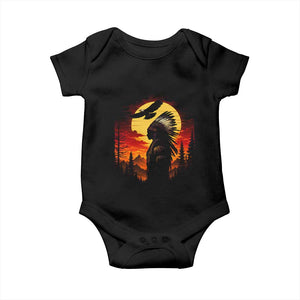 Vintage Native American Warrior Baby Onesie Indigenous Heritage Pride TS12 Black Print Your Wear