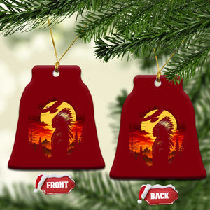 Vintage Native American Warrior Ceramic Ornament Indigenous Heritage Pride TS12 Print Your Wear