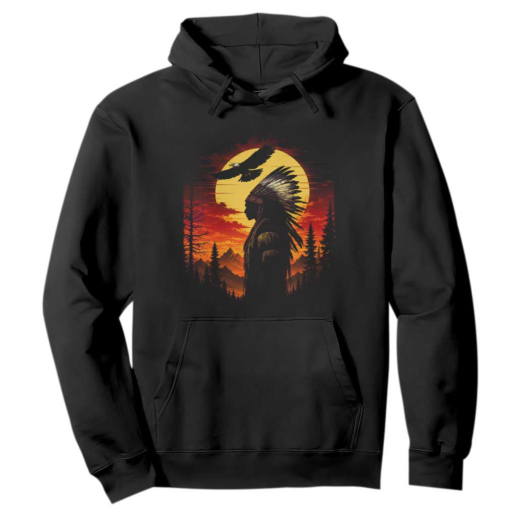 Vintage Native American Warrior Hoodie Indigenous Heritage Pride TS12 Black Print Your Wear