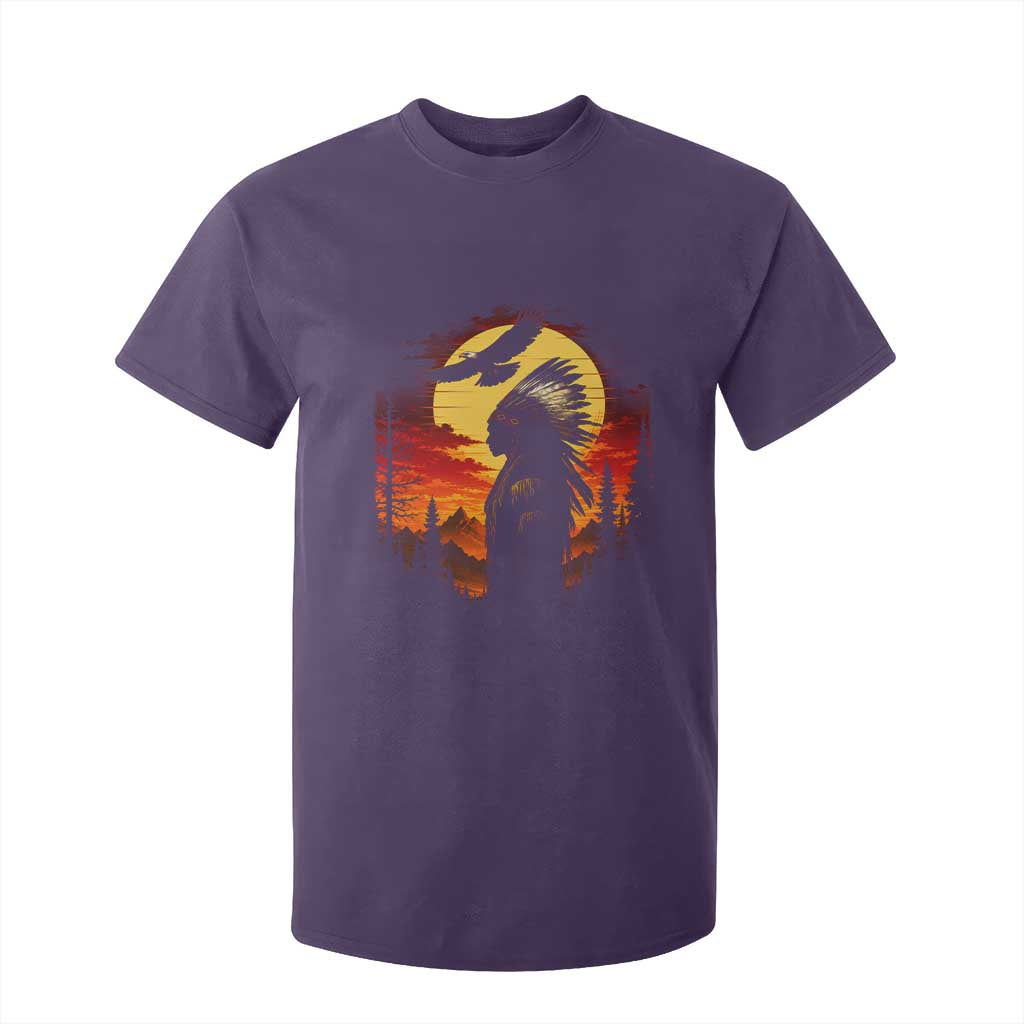 Vintage Native American Warrior T Shirt For Kid Indigenous Heritage Pride TS12 Purple Print Your Wear