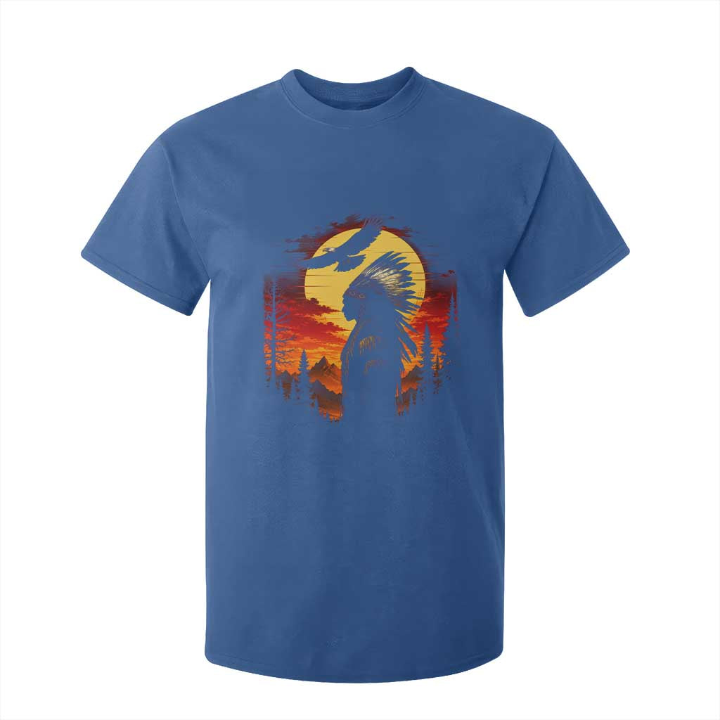 Vintage Native American Warrior T Shirt For Kid Indigenous Heritage Pride TS12 Royal Blue Print Your Wear