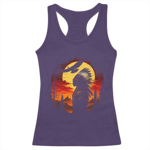Vintage Native American Warrior Racerback Tank Top Indigenous Heritage Pride TS12 Purple Print Your Wear