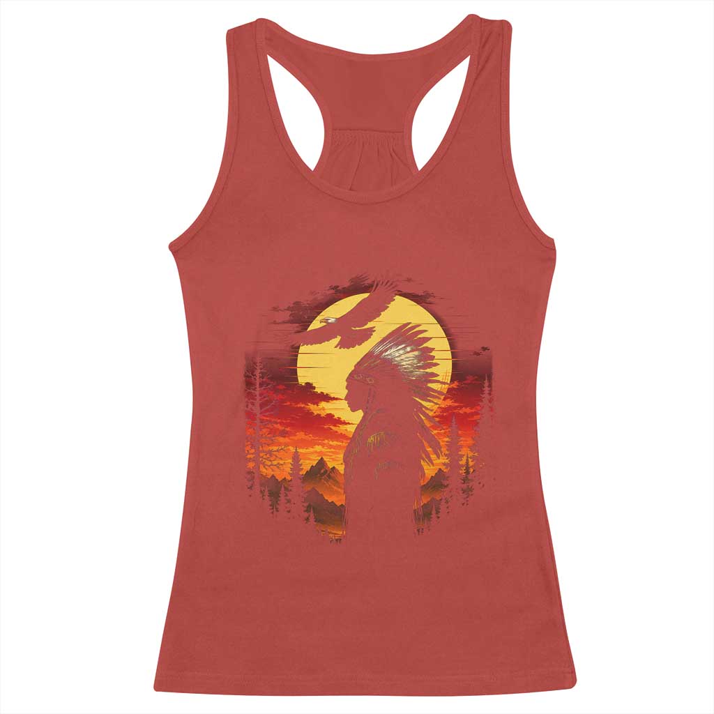 Vintage Native American Warrior Racerback Tank Top Indigenous Heritage Pride TS12 Red Print Your Wear