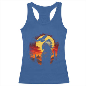 Vintage Native American Warrior Racerback Tank Top Indigenous Heritage Pride TS12 Royal Blue Print Your Wear