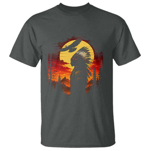 Vintage Native American Warrior T Shirt Indigenous Heritage Pride TS12 Dark Heather Print Your Wear