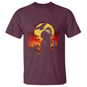 Vintage Native American Warrior T Shirt Indigenous Heritage Pride TS12 Maroon Print Your Wear
