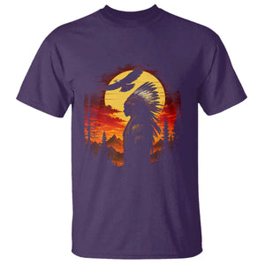 Vintage Native American Warrior T Shirt Indigenous Heritage Pride TS12 Purple Print Your Wear