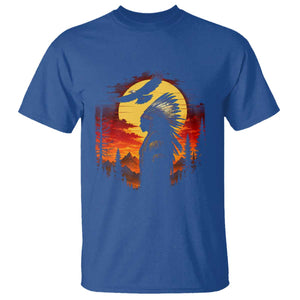 Vintage Native American Warrior T Shirt Indigenous Heritage Pride TS12 Royal Blue Print Your Wear