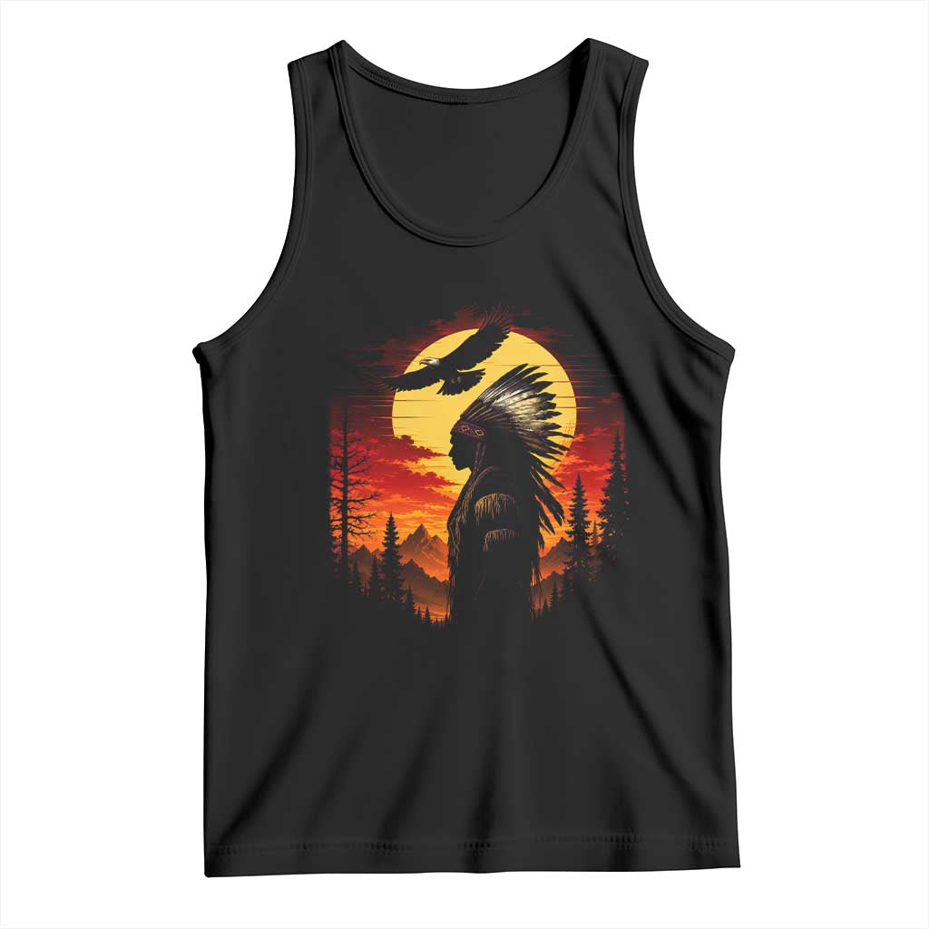 Vintage Native American Warrior Tank Top Indigenous Heritage Pride TS12 Black Print Your Wear