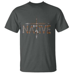 Western Style Tribal Feather T Shirt Vintage Boho Graphic TS12 Dark Heather Print Your Wear