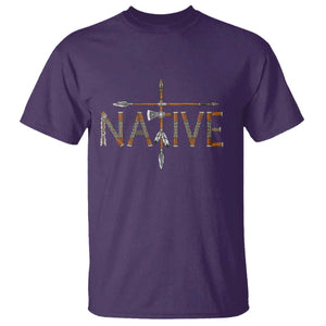 Western Style Tribal Feather T Shirt Vintage Boho Graphic TS12 Purple Print Your Wear