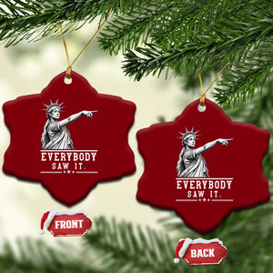 Liberty Has Spoken Everybody Saw It Ceramic Ornament Funny Pointing Statue Basketball Parody TS12 Print Your Wear