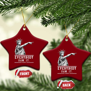 Liberty Has Spoken Everybody Saw It Ceramic Ornament Funny Pointing Statue Basketball Parody TS12 Print Your Wear