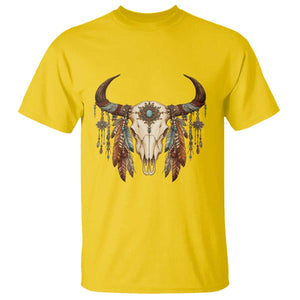 Vintage Southwestern Cow Skull T Shirt Boho Feather Western Graphic TS12 Daisy Print Your Wear