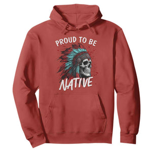 Proud To Be Native Hoodie Native American Skull Headdress Graphic TS12 Red Print Your Wear