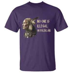 Indigenous Peoples Day Gift T Shirt No One Is Illegal On Stolen Land TS12 Purple Print Your Wear