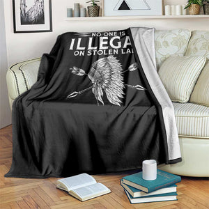Honor Indigenous Peoples Throw Blanket No One Is Illegal On Stolen Land TS12 Print Your Wear