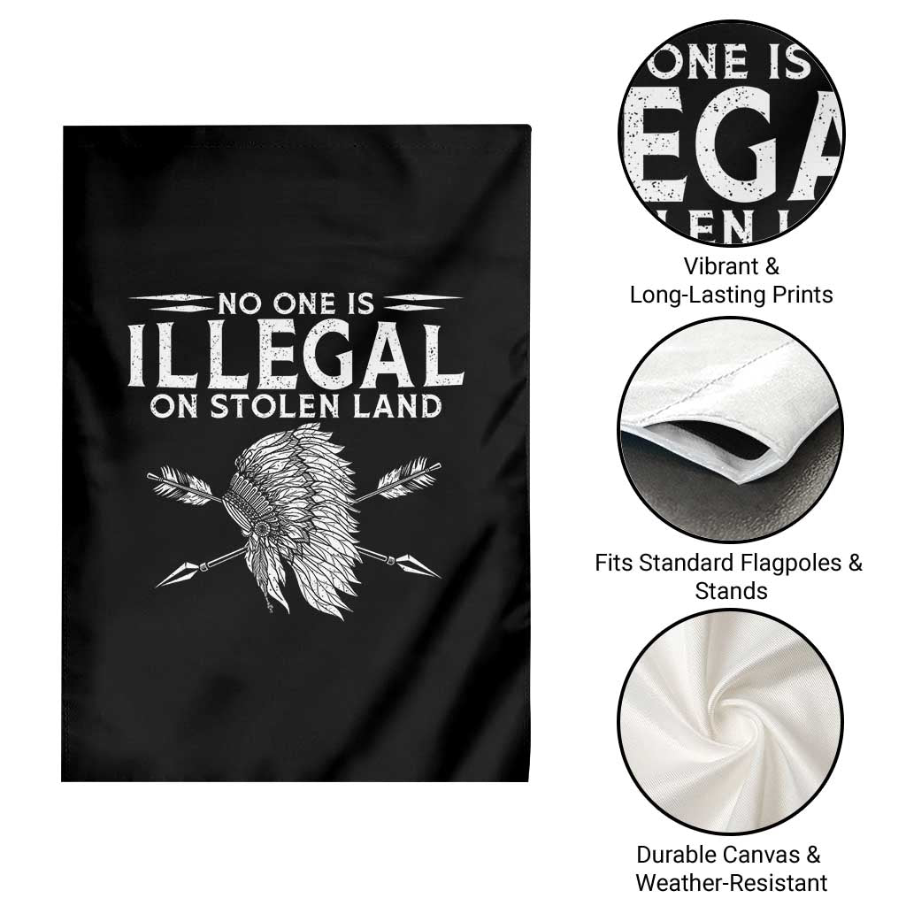 Honor Indigenous Peoples Garden Flag No One Is Illegal On Stolen Land TS12 Print Your Wear