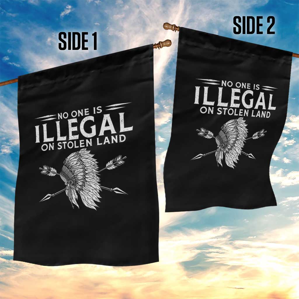 Honor Indigenous Peoples Garden Flag No One Is Illegal On Stolen Land TS12 Print Your Wear