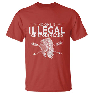 Honor Indigenous Peoples T Shirt No One Is Illegal On Stolen Land TS12 Red Print Your Wear