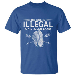 Honor Indigenous Peoples T Shirt No One Is Illegal On Stolen Land TS12 Royal Blue Print Your Wear