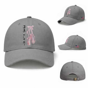 Ballerina Pointe Shoes Baseball Cap Gift For Cute Ballet Girl TS12 Baseball Cap Universal Fit Sport Gray Print Your Wear