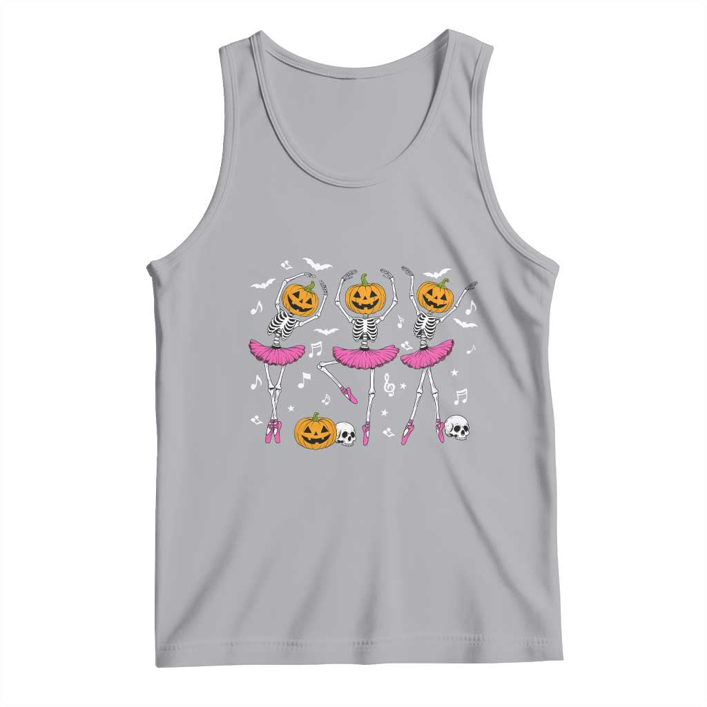 Ballet Skeleton Dance Tank Top Funny Halloween Gift TS12 Athletic Heather Print Your Wear