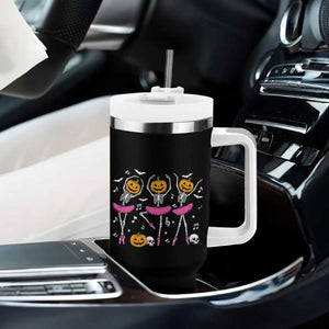Ballet Skeleton Dance Tumbler With Handle Funny Halloween Gift TS12 Print Your Wear
