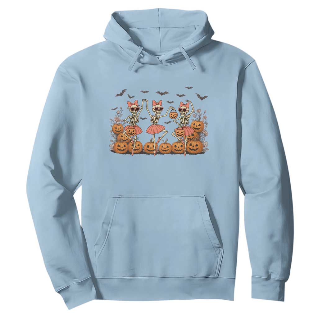 Funny Halloween Skeleton Dance Hoodie Gift For Ballet Lover TS12 Light Blue Print Your Wear