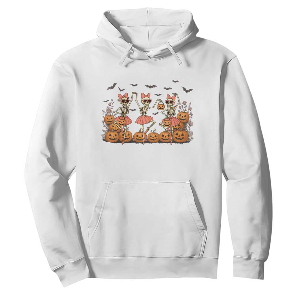 Funny Halloween Skeleton Dance Hoodie Gift For Ballet Lover TS12 White Print Your Wear