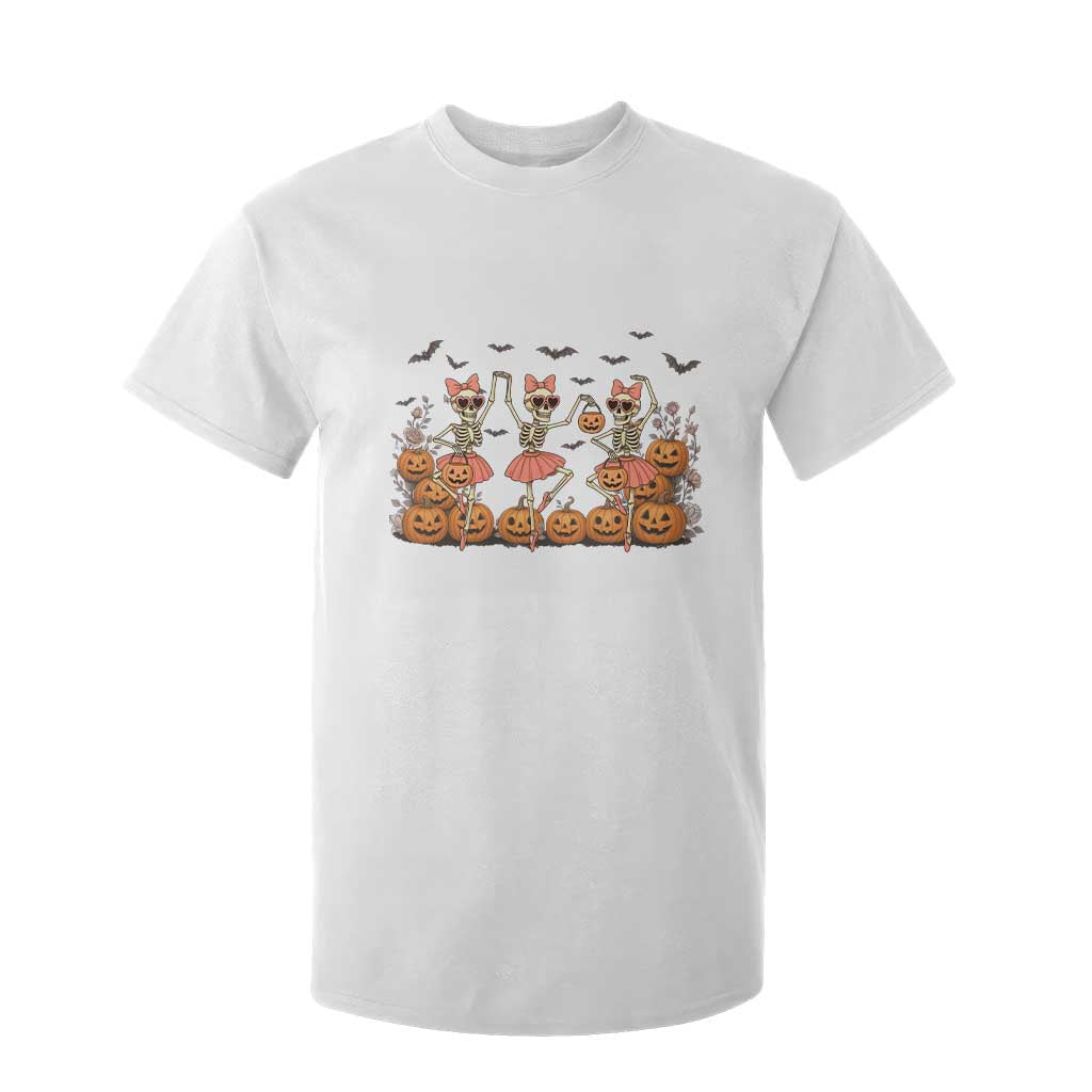 Funny Halloween Skeleton Dance T Shirt For Kid Gift For Ballet Lover TS12 White Print Your Wear