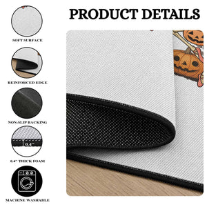 Funny Halloween Skeleton Dance Round Rug Gift For Ballet Lover